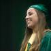 Huron graduate Molly Gelb delivers the class gifts during the class of 2013 graduation ceremony at the Convocation Center, Wednesday June 5.
Courtney Sacco I AnnArbor.com 
 